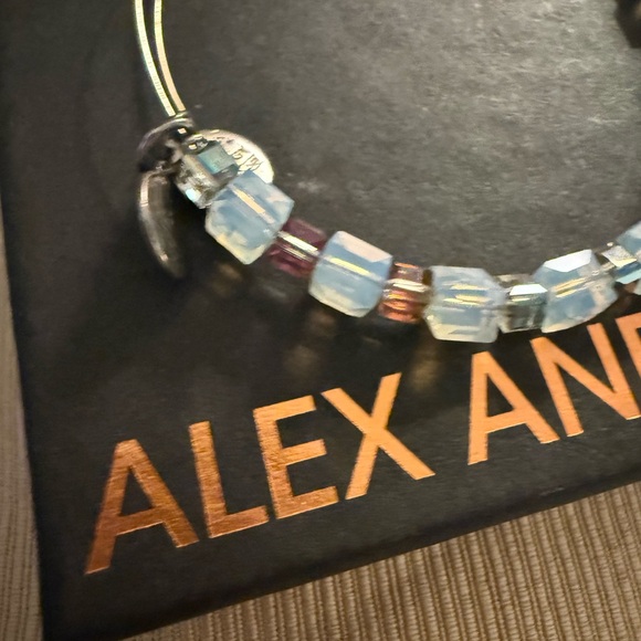 ⭐️ Alex and Ani: Iridescent Pale Blue Cube Bracelet - Picture 2 of 2